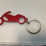 Portachiavi in acciaio a forma di moto